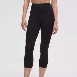 Lululemon Fast And Free Black Crop Tights  Leggings Size 20 5 Pocket